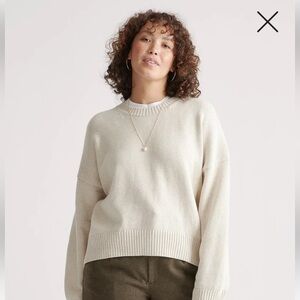 Quince 100% Organic Cotton Boyfriend Crew Sweater size XS
